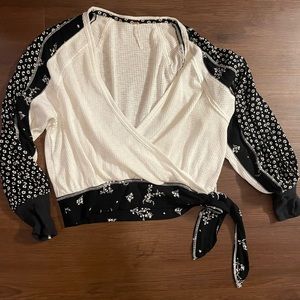 Free People wrap sweater.
